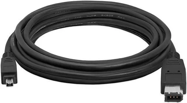 Alt view image 15 of 16 - Cmple - IEEE-1394 FireWire iLink DV Cable 6P-4P M/M -10ft (BLACK)