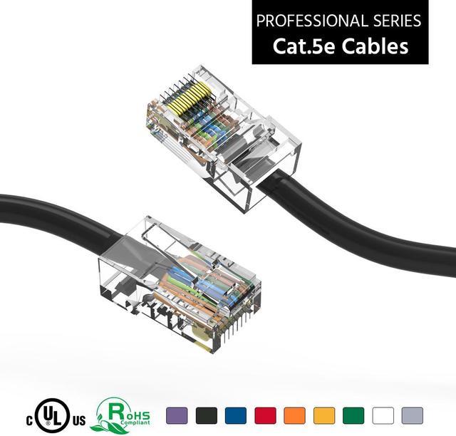 150ft (45.7M) Cat5E UTP Ethernet Network Non Booted Cable 150 Feet (45.7  Meters) Gigabit LAN Network Cable RJ45 High Speed Patch Cable, Black