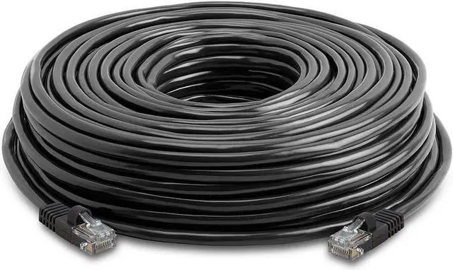 Alt view image 12 of 12 - Cmple Cat5e Network Ethernet Cable - Computer LAN Cable 1Gbps - 350 MHz, Gold Plated RJ45 Connectors - 150 Feet Black