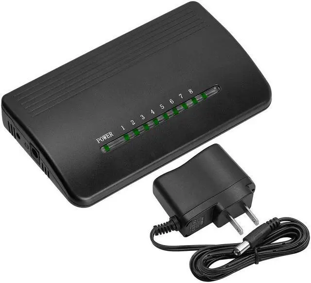 Alt view image 9 of 9 - Cmple 8-Port 10/100 Mbps Fast Ethernet Network Switch RJ45 Ethernet Hub, Plug-and-Play, Fanless Quiet Design (1251-N)