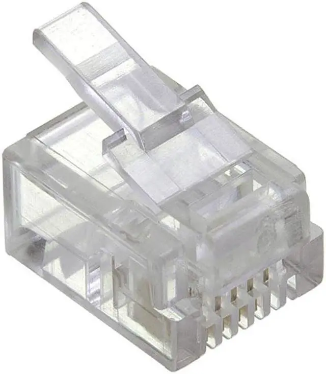 Alt view image 7 of 8 - Cmple - RJ11 Modular Plugs 6P4C for Solid - Pack of 50