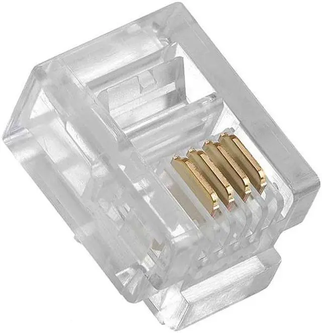 Alt view image 8 of 8 - Cmple - RJ11 Modular Plugs 6P4C for Solid - Pack of 50