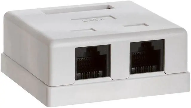 Alt view image 4 of 5 - Cmple - Surface Mount Box Cat6 Double WHITE