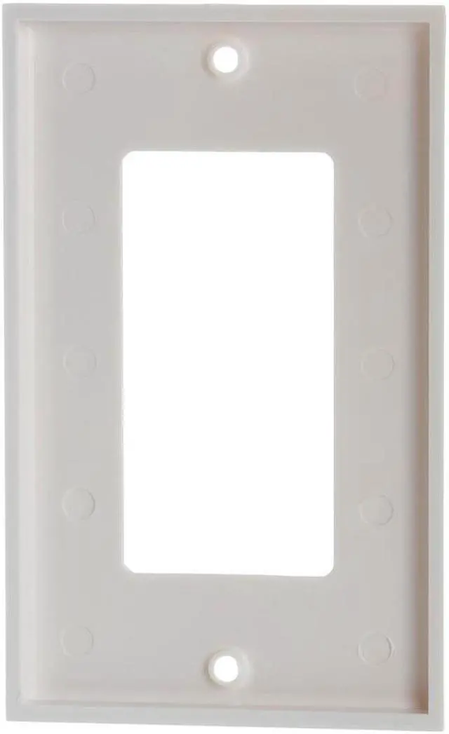 Alt view image 6 of 6 - Cmple - 1-Gang Decora Wall Plate Standard Size Decorator Light Switch or Receptacle Outlet Wall Plate - White