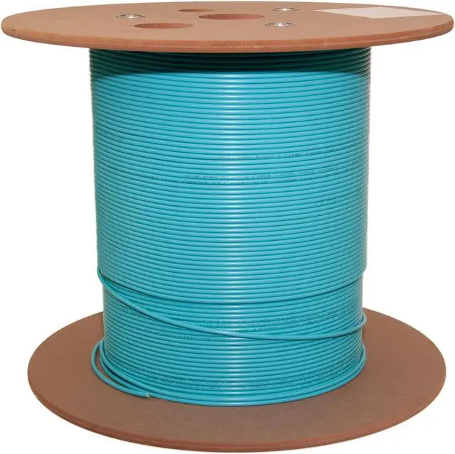 Main image of 2 Fiber Indoor Distribution Fiber Optic Cable, Multimode 50/125 OM4, Plenum Rated, Aqua, Spool, 1000ft