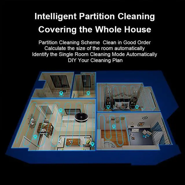 Alt view image 3 of 14 - LIECTROUX C30B Robot Vacuum Cleaner, Smart Mapping, with Memory, WiFi App & Voice Control, 4000Pa Strong Suction, Dry & Wet Mopping, Suit for Pet Hair, Home Floor & Carpet Cleaning, Disinfection