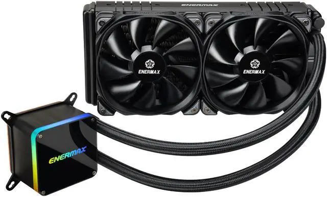 Alt view image 3 of 5 - ENERMAX LIQTECH II 240, Addressable RGB All-in-one CPU Liquid Cooler, 240mm Radiator, Dual-Chamber RGB Pump, T.B. Pressure Fan Blades, AM4 / LGA 1200/1151 - AMD AM5 & Intel LGA1700 Ready