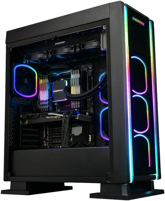 Alt view image 5 of 5 - ENERMAX LIQTECH II 240, Addressable RGB All-in-one CPU Liquid Cooler, 240mm Radiator, Dual-Chamber RGB Pump, T.B. Pressure Fan Blades, AM4 / LGA 1200/1151 - AMD AM5 & Intel LGA1700 Ready