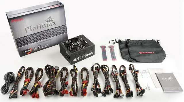 Alt view image 7 of 7 - Enermax Platimax 1350W 80 Plus Platinum Certified, Full Modular, ATX12V/EPS12V SLI Ready, Server Ready, 10 Year Warranty, Power Supply, EPM1350EWT