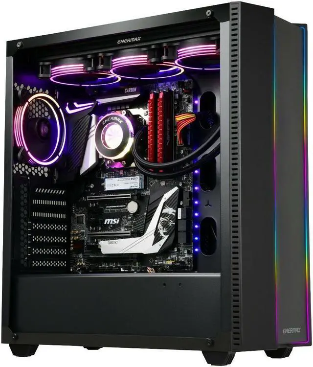 Alt view image 5 of 7 - Enermax Makashi MK50 II Addressable RGB Tempered Glass E-ATX Full Tower PC Gaming Case with ENERMAX Revolution 87+ 850W 80 Plus Gold 850W, Semi Modular, Multi Rail, Power Supply [Bundle]