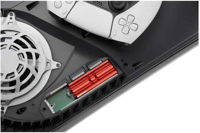 Alt view image 7 of 8 - Enermax M.2 2280 NVMe SSD Heatsink, Double-Sided Heat Sink, with Thermal Silicone Pad for PC / PS5 Cooling - Red