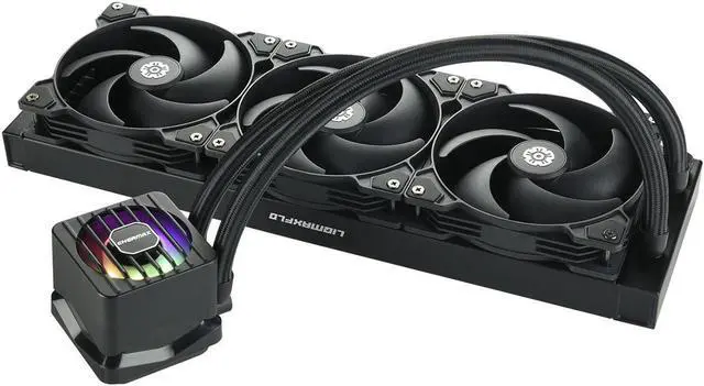Alt view image 3 of 5 - ENERMAX LIQMAXFLO SR 360 ARGB AIO CPU Liquid Cooler - 60mm VRM Fan up to 3000 RPM, PWM-Controlled Pump, 360mm Radiator, Triple Silent Flow120mm FDB Fans, 370W TDP - AMD AM5 & Intel LGA 1851/1700 Ready