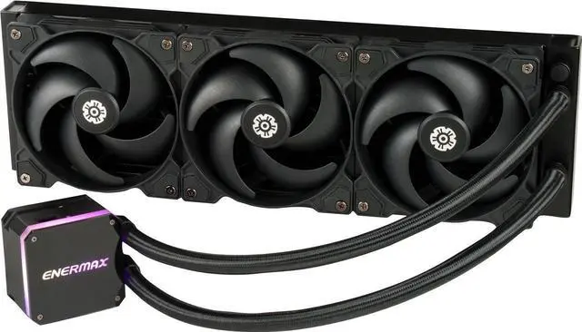 Alt view image 2 of 3 - ENERMAX LIQMAX III SF 360 ARGB AIO CPU Liquid Cooler - 360mm Radiator, Dual-Chamber Water Block, Triple Pressure-Optimized Silent Flow 120mm FDB Fans up to 1800 RPM - LGA 1851 & AM5