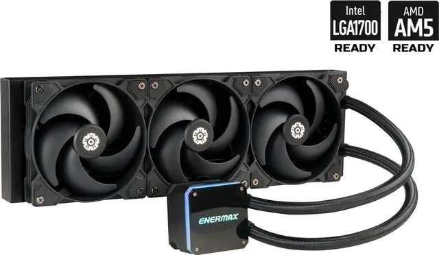 Main image of ENERMAX LIQMAX III SF 360 ARGB AIO CPU Liquid Cooler - 360mm Radiator, Dual-Chamber Water Block, Triple Pressure-Optimized Silent Flow 120mm FDB Fans up to 1800 RPM - LGA 1851 & AM5