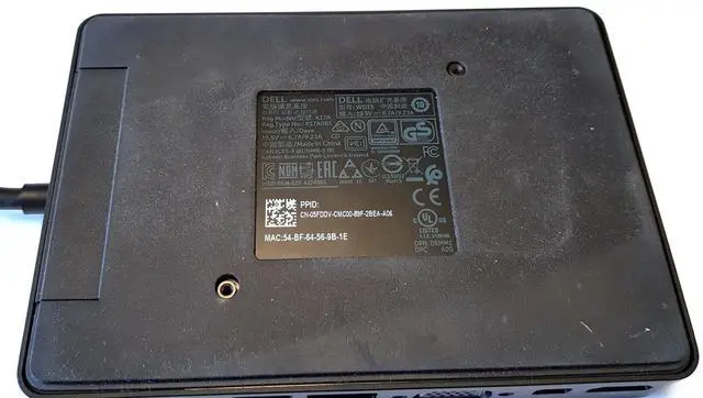 Alt view image 5 of 6 - Dell Dock WD15 (No Power Adapter) USB Type-C Docking Station Only 5FDDV - OEM
