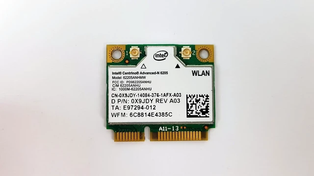 Main image of Intel Centrino Advanced-N 6205 Wireless Mini PCI-X 62205ANHMW Dell X9JDY 0X9JDY