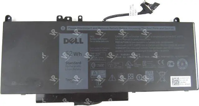 Alt view image 8 of 20 - Dell Latitude E5470 E5570 Precision 3510 4-cell 62Wh OEM Original Battery 6MT4T