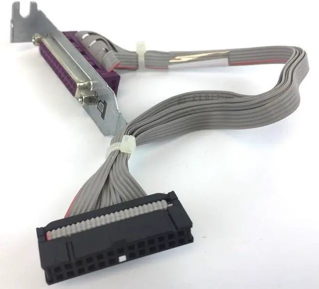 Alt view image 3 of 6 - HP Parallel Port Adapter w LP Bracket 462537-001 DB-25-F with Low Profile Kit