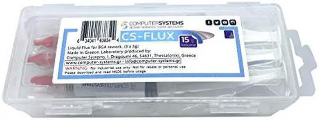Alt view image 6 of 6 - CS-FLUX reballing Low viscosity liquid flux for BGA component rework reflow 15g . Ideal for VGA GPU repairs