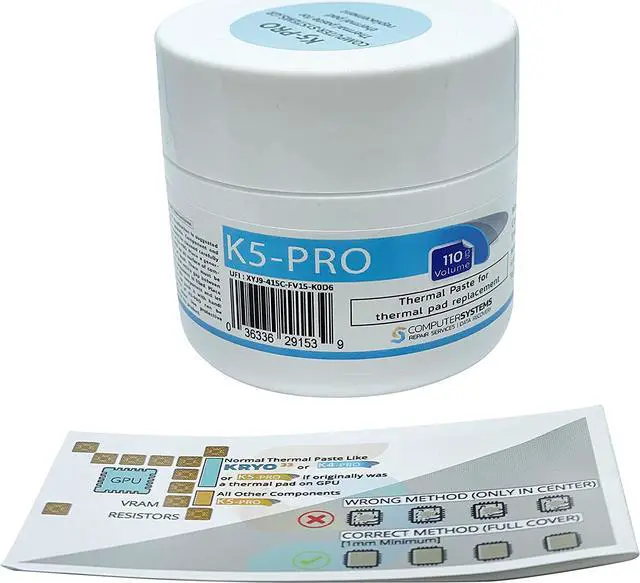 Alt view image 5 of 6 - K5 PRO 110g Viscous Thermal Paste for Thermal Pad Replacement Liquid Thermal Pad Putty Compatible with Apple iMac, Asus ROG, Acer Nitro, MSI laptops, RTX 3080, 3090, PS4, Nintendo Switch, XBOX, CSGR