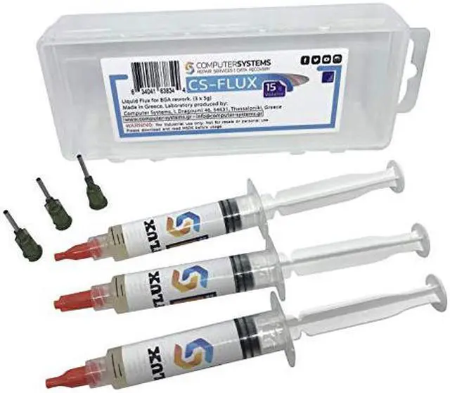 Main image of CS-FLUX reballing Low viscosity liquid flux for BGA component rework reflow 15g . Ideal for VGA GPU repairs