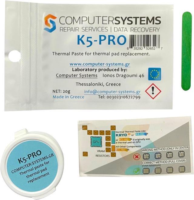 Alt view image 2 of 6 - K5 PRO 20g Viscous Thermal Paste for Thermal Pad Replacement Liquid Thermal Pad Putty Compatible with Apple iMac, Asus ROG, Acer Nitro, MSI laptops, RTX 3080, 2080TI, 3090, PS4, Nintendo Switch, CSGR