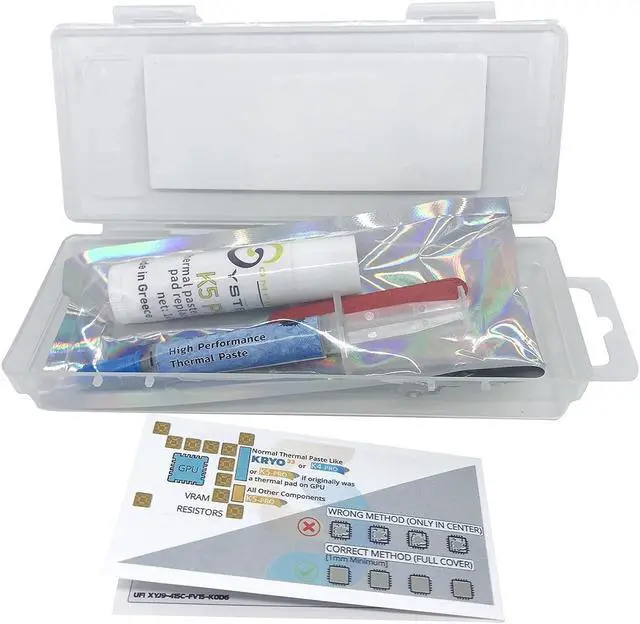 Alt view image 2 of 7 - Ultimate Repaste KIT K5 PRO 10g & KRYO33 3g Thermal Paste and Thermal Putty Pad Replacement Set Compatible with Apple iMac, Asus ROG, Acer Nitro, MSI laptops, RTX 3080, PS4, Nintendo Switch, CSGR