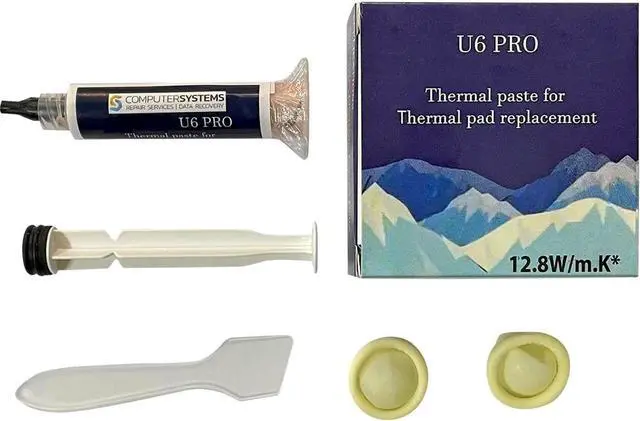 Alt view image 2 of 3 - UPSIREN U6 PRO 10g applicator tube Precision thermal putty for thin heat sinks;12.8 W/m·K*.Applicator tube format for clean, drop by drop placement in tight layouts; soft and lightly tacky;