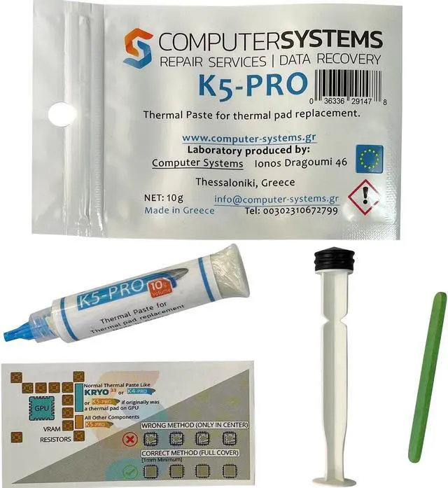 Alt view image 3 of 6 - K5 PRO 10g Syringe Viscous Thermal Paste for Thermal Pad Replacement Liquid CSGR