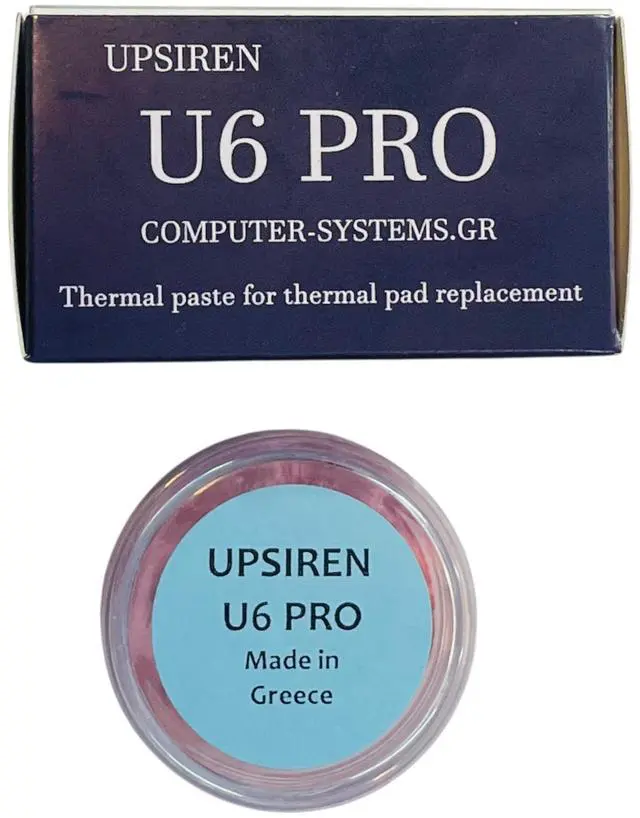 Alt view image 2 of 5 - UPSIREN U6 PRO 50g jar Thermal putty for thin heat sinks in gaming laptops and compact systems. Soft, lightly tacky compound for tight layouts; ideal layer thickness ~12 mm; targets GDDR6 VRAMs