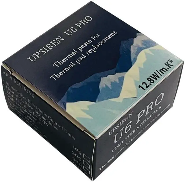 Alt view image 5 of 5 - UPSIREN U6 PRO 50g jar Thermal putty for thin heat sinks in gaming laptops and compact systems. Soft, lightly tacky compound for tight layouts; ideal layer thickness ~12 mm; targets GDDR6 VRAMs