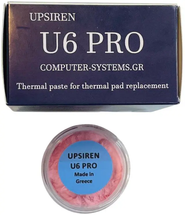 Alt view image 2 of 5 - UPSIREN U6 PRO 20g jar Thermal putty for thin heat sinks in gaming laptops and compact systems. Soft, lightly tacky putty that levels mixed heights and stays in place; ideal layer thickness ~12 mm.