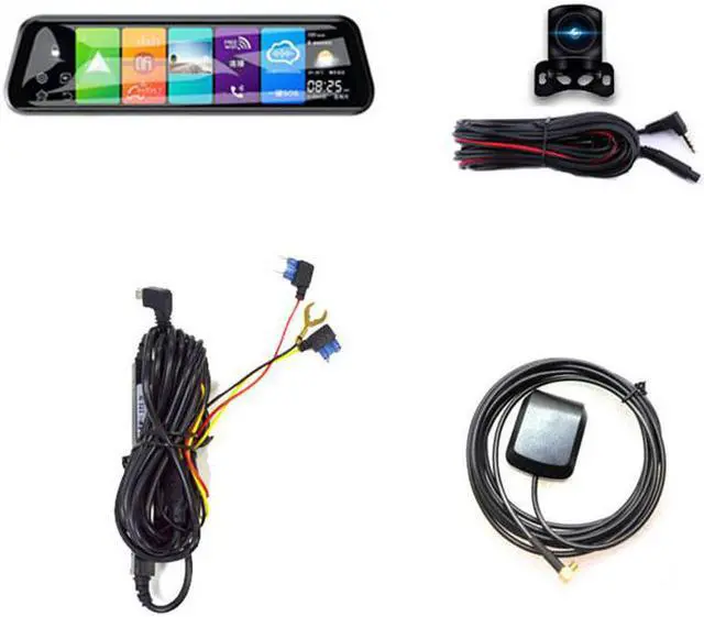 Alt view image 3 of 7 - D95 1280P 10 inch AR Navigation Rearview Mirror Driving Recorder, Zhanrui SL8541E Processor