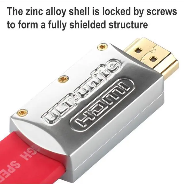 Alt view image 5 of 7 - ULT-unite 4K Ultra HD Gold-plated HDMI to HDMI Flat Cable, Cable Length:1.5m