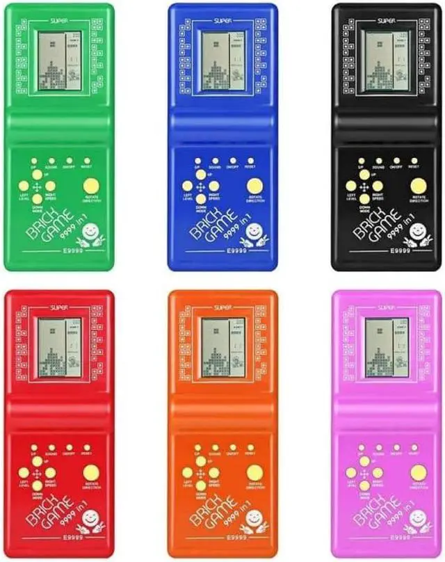 Alt view image 2 of 7 - Classic Brick Game Handheld Game Console, Bulit-in 7 Kinds Games, Random Color Delivery - OEM