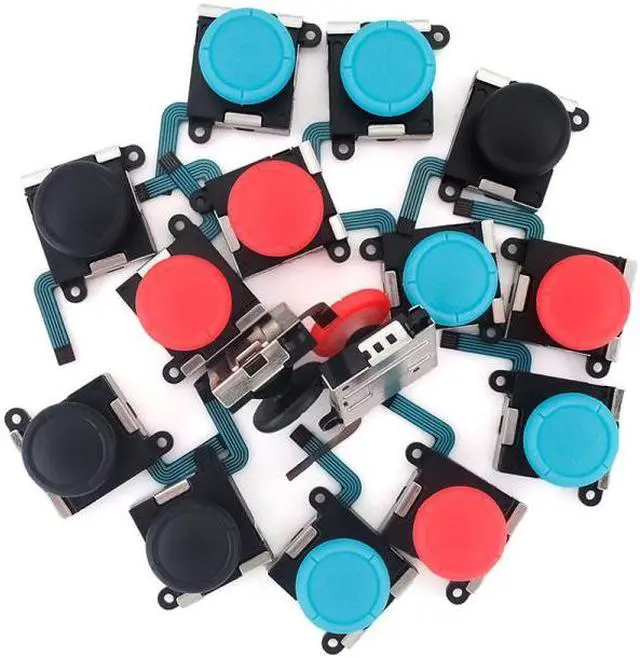 Alt view image 5 of 5 - For Nintendo Switch 2pcs Game Console 3D Left Right Interoperability Rocker Remote Sensing Joystick
