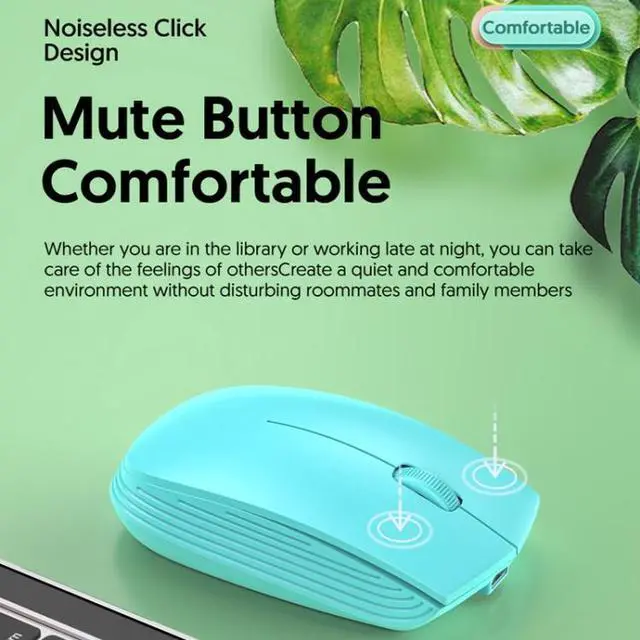 Alt view image 3 of 6 - 811 3 Keys Laptop Mini Wireless Mouse Portable Optical Mouse, Spec: Double Model (Blue) Double Model (Blue)