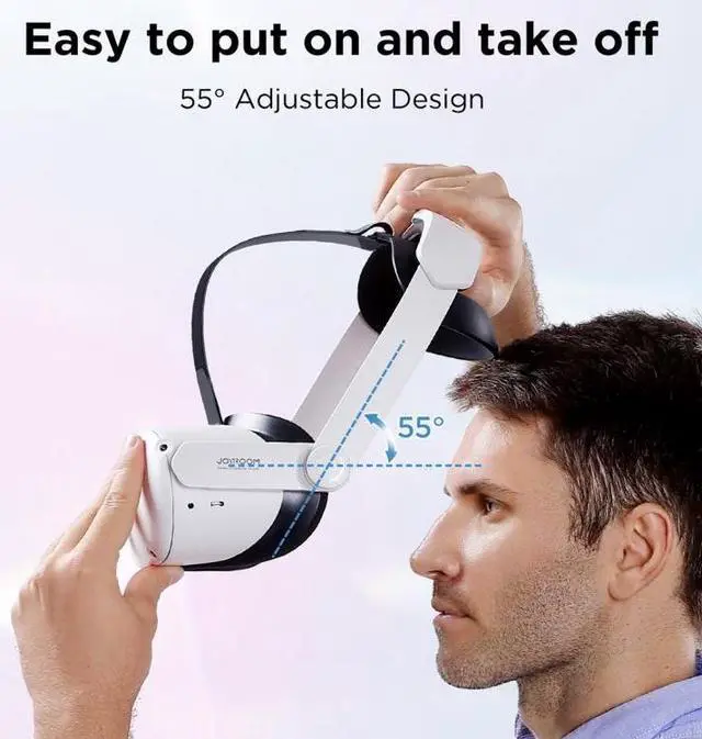 Alt view image 3 of 7 - For Oculus Quest 2 Adjustable VR Glasses Comfort Head Strap