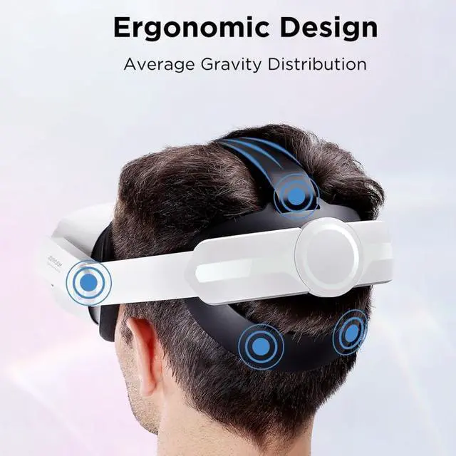Alt view image 7 of 7 - For Oculus Quest 2 Adjustable VR Glasses Comfort Head Strap