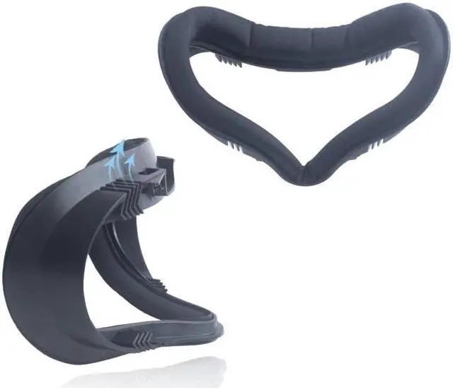 Alt view image 2 of 5 - For Meta Quest 2 VR Headset Anti-sweat Eye Mask VR Facial Interface Bracket Cover(Black)