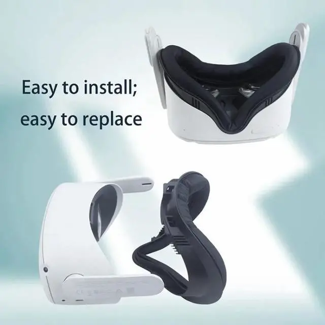Alt view image 5 of 5 - For Meta Quest 2 VR Headset Anti-sweat Eye Mask VR Facial Interface Bracket Cover(Black)
