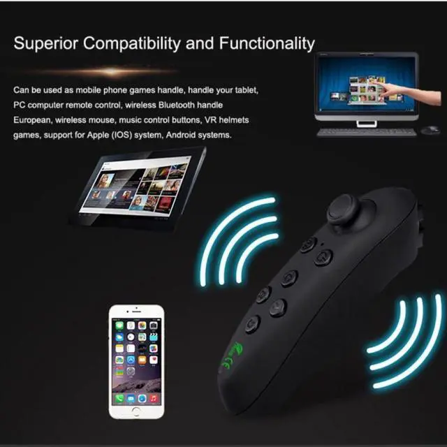 Alt view image 5 of 6 - VRPARK Virtual Reality 3D VR Glasses Gamepad Game Joystick Bluetooth Remote Controller for iPhone IOS Android Smartphone Phone