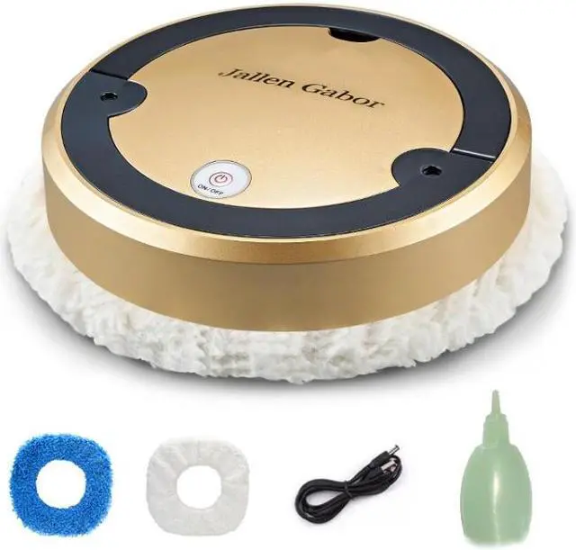 Alt view image 7 of 7 - Jallen Gabor A8 Household Automatic Intelligent Sweeping Robot Wet & Dry Mopping Machine With Spray (Golden)