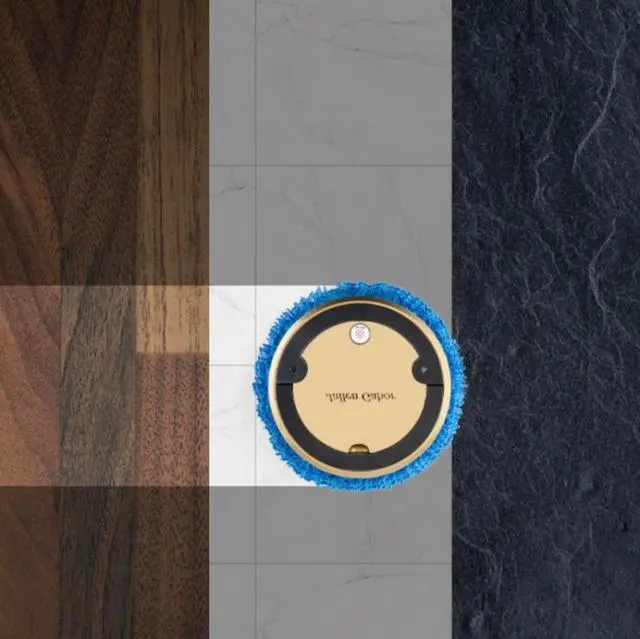 Alt view image 4 of 7 - Jallen Gabor A8 Household Automatic Intelligent Sweeping Robot Wet & Dry Mopping Machine With Spray (Golden)