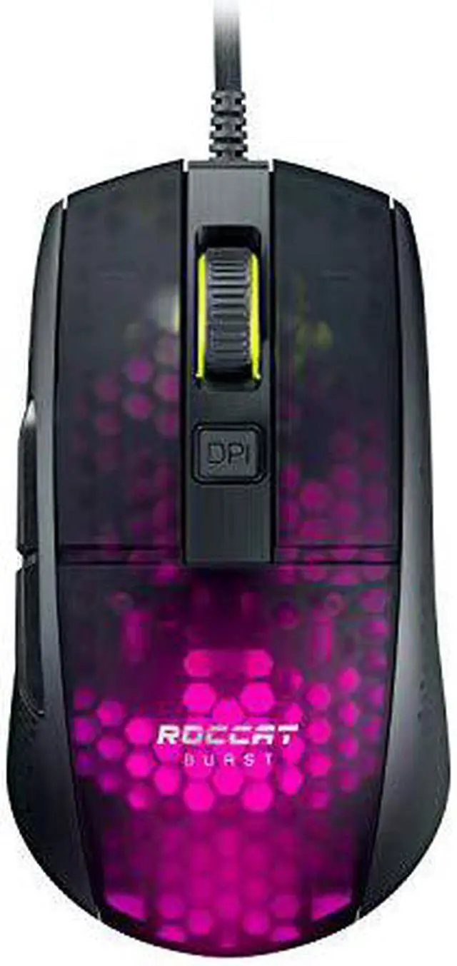 Alt view image 15 of 20 - ROCCAT Burst Pro PC Gaming Mouse, Optical Switches, Super Lightweight Ergonomic Wired Computer Mouse, RGB Lighting, Titan Scroll Wheel, Honeycomb Shell, Claw Grip, Owl-Eye Sensor, 16K DPI, Black