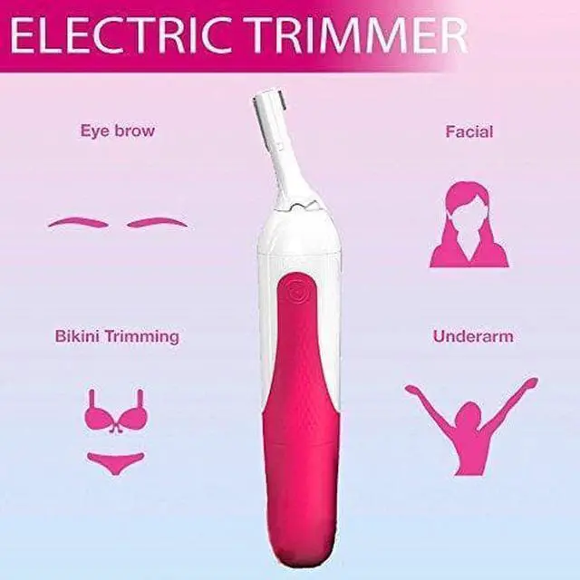 Alt view image 4 of 7 - Veet Sensitive Precision Hair Trimmer & Shaper for Eyebrows, Facial Hair, Bikini Line, and Underarm, Bag & Battery Included, Waterproof - All in 1 Hair Removal for Women