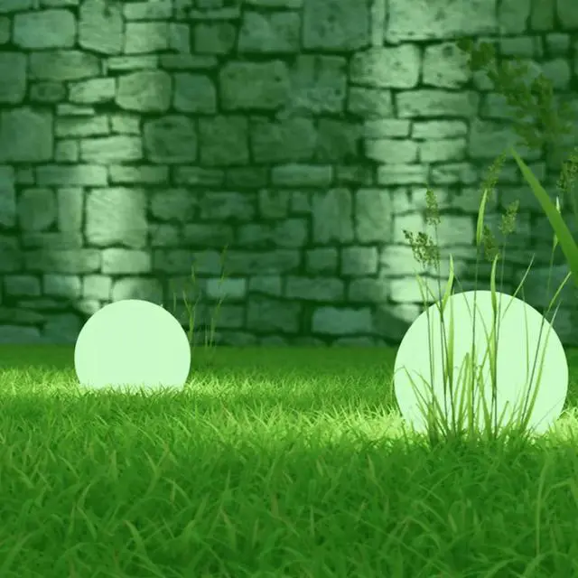 Alt view image 8 of 11 - Modern Home LED Glow Ball  Color-Changing Plug-In Light Orb Sphere for Indoor & Outdoor Use - Plug-In Direct Wired (20")