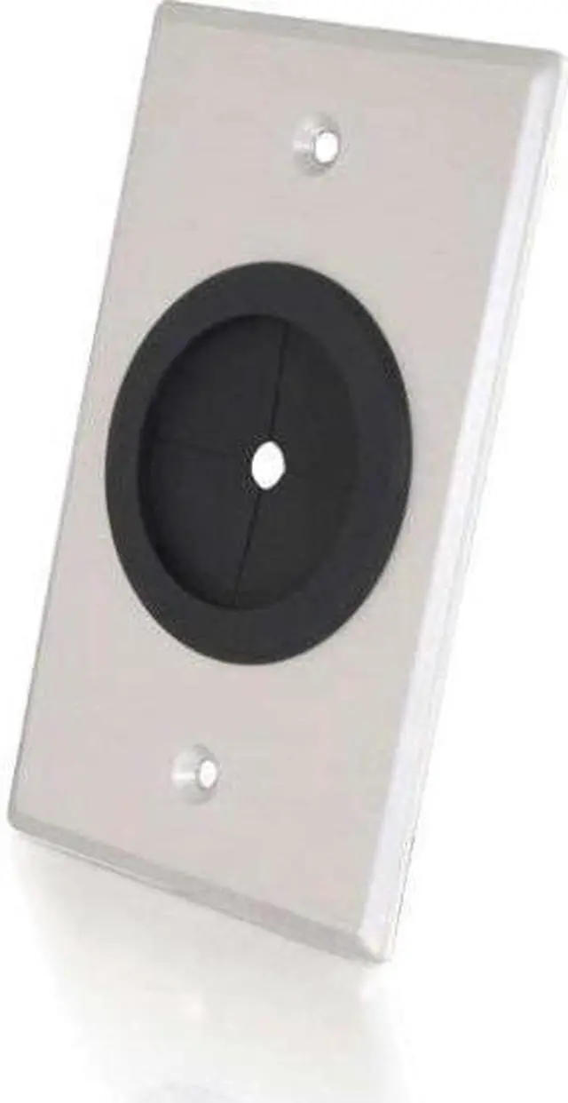 Alt view image 2 of 2 - C2G 40489 1.5in Grommet Cable Pass Through Single Gang Wall Plate