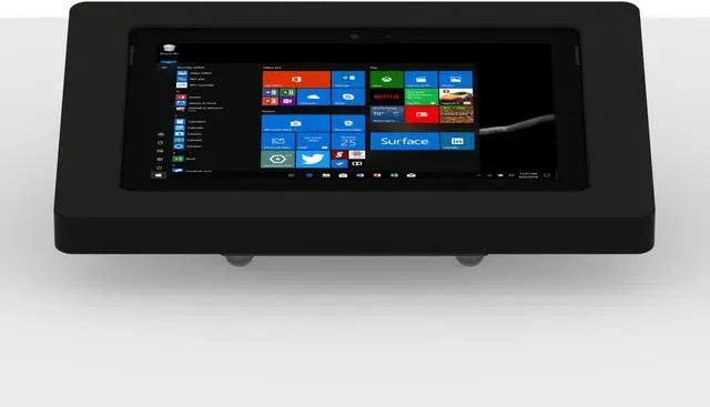 Alt view image 2 of 7 - VidaMount Black Enclosure and Fixed Tilted 15° Desk / Surface Mount [Bundle] compatible with Surface Go, Go 2, Go 3 & Go 4
