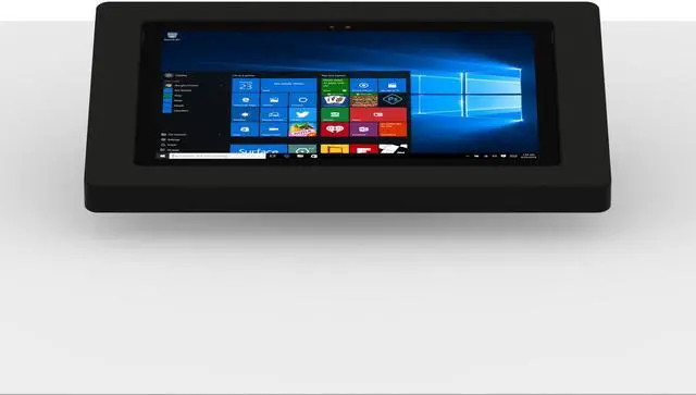 Alt view image 2 of 7 - VidaMount Black Enclosure and Fixed Tilted 15° Desk / Surface Mount [Bundle] compatible with Microsoft Surface Pro 7+, Pro 7, Pro 6, Pro 5, Pro 4